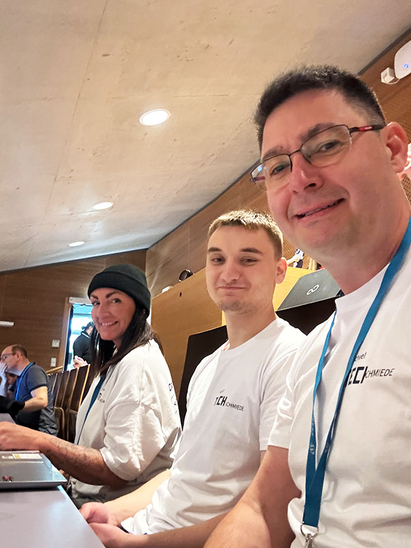 TECH Schmiede Team beim WordCamp: Daniela, Markus, Michael (lnr)